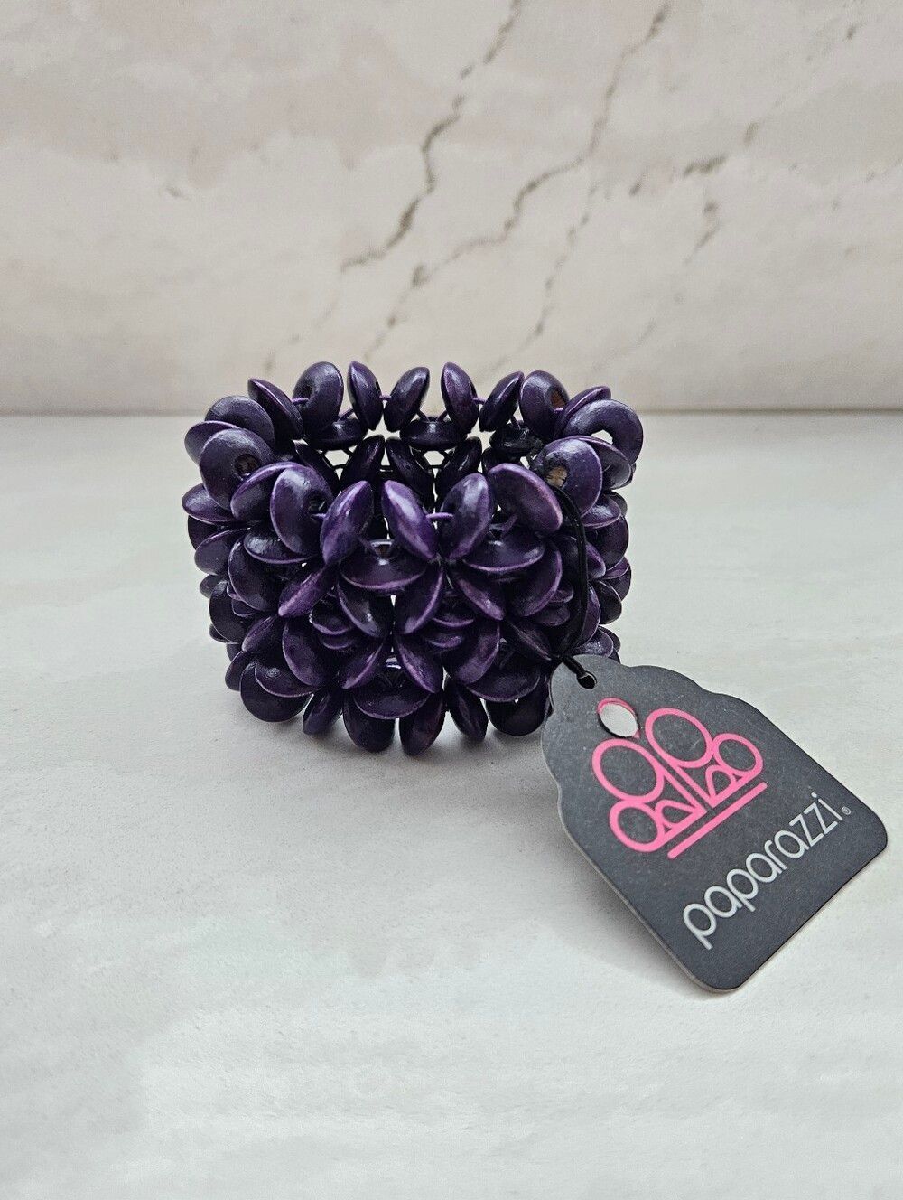 Paparazzi Purple Clustered Bead Stretch Bracelet